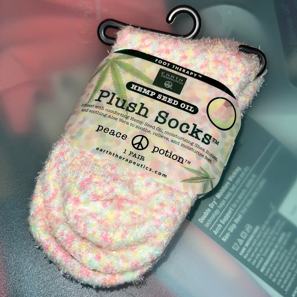 Brand new socks infused with aloe